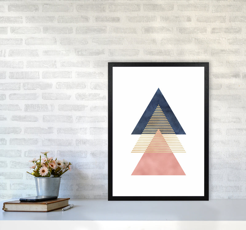 The Triangles Art Print by Seven Trees Design A2 White Frame