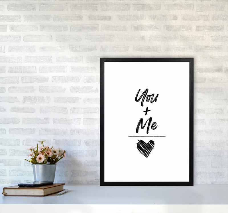 You And Me Quote Art Print by Seven Trees Design A2 White Frame
