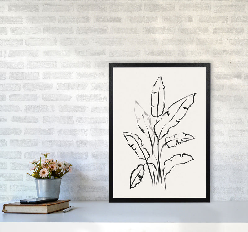 Banana Leafs Drawing Art Print by Seven Trees Design A2 White Frame
