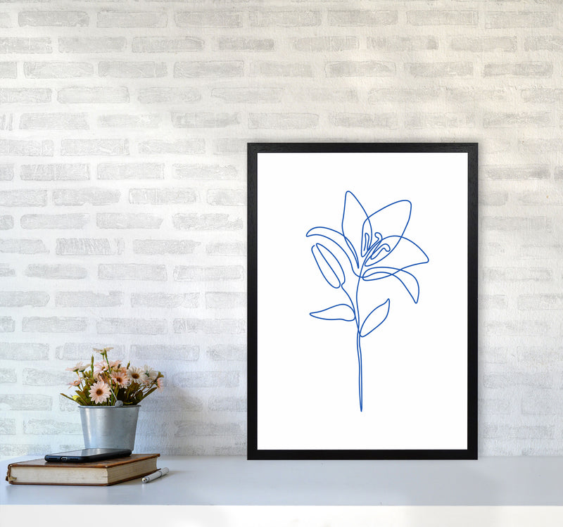 One Line Flower II Art Print by Seven Trees Design A2 White Frame