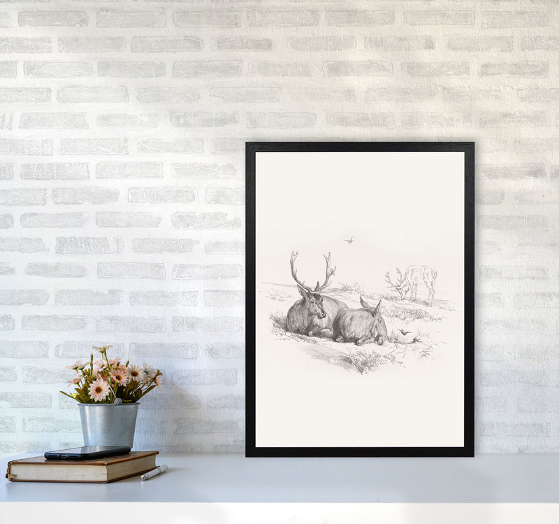 Reindeer Chilling Art Print by Seven Trees Design A2 White Frame