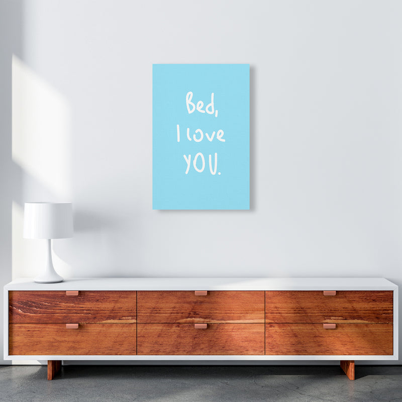 Bed I Love You Quote Art Print by Seven Trees Design A2 Canvas