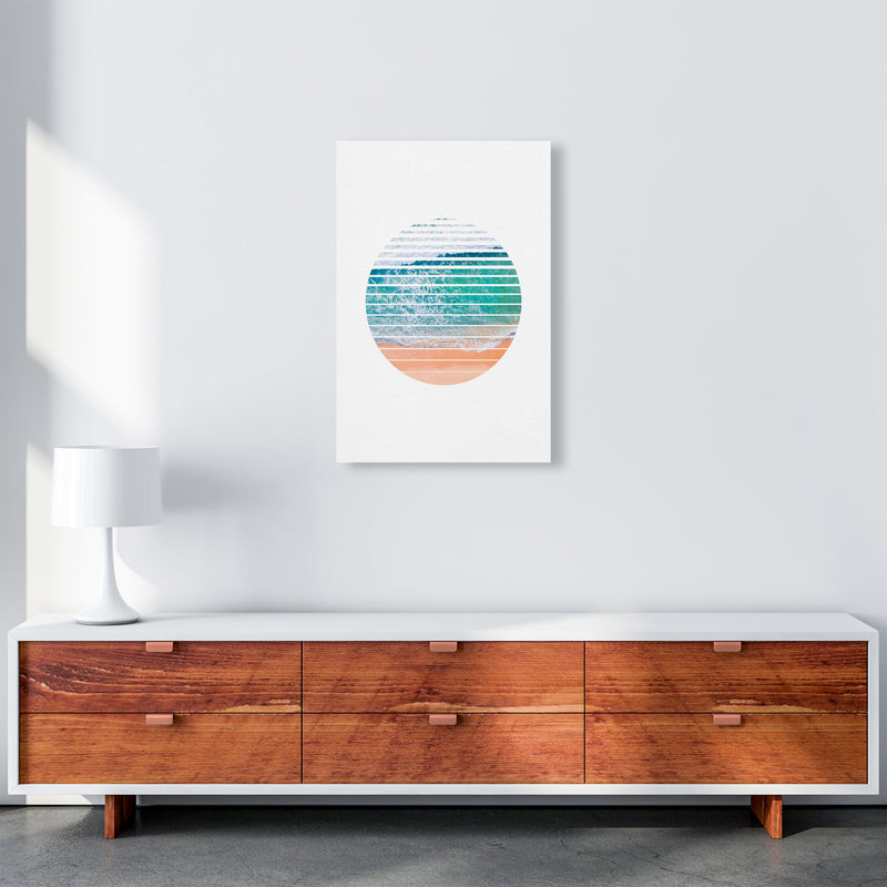 Geometric Ocean Art Print by Seven Trees Design A2 Canvas