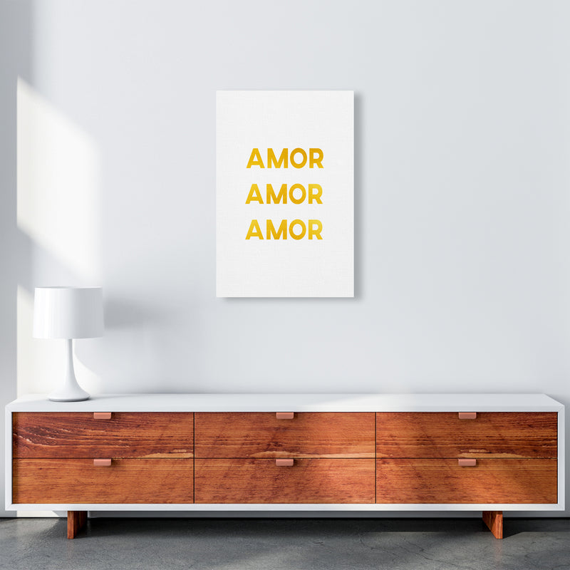 Amor Amor Amor Quote Art Print by Seven Trees Design A2 Canvas