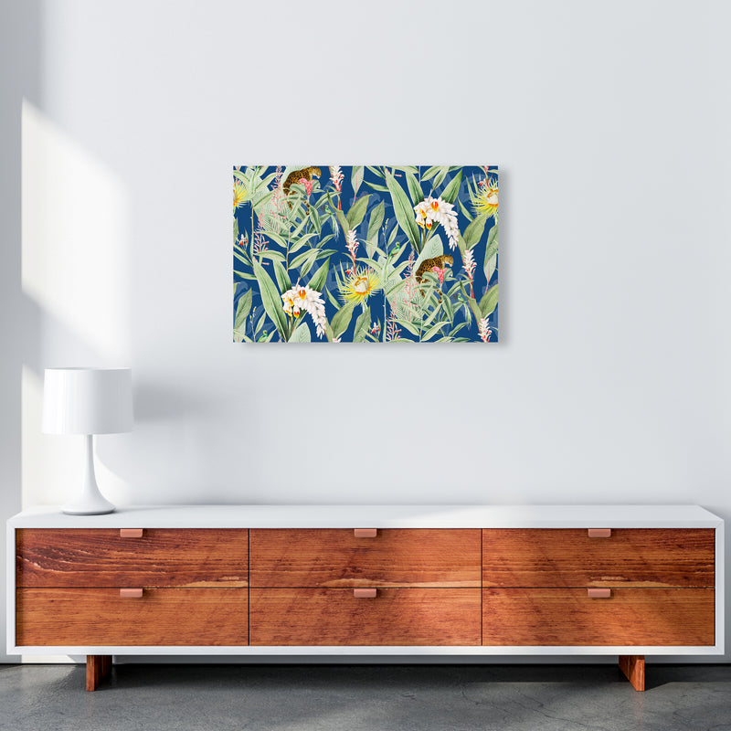 Leopard & Flowers Art Print by Seven Trees Design A2 Canvas