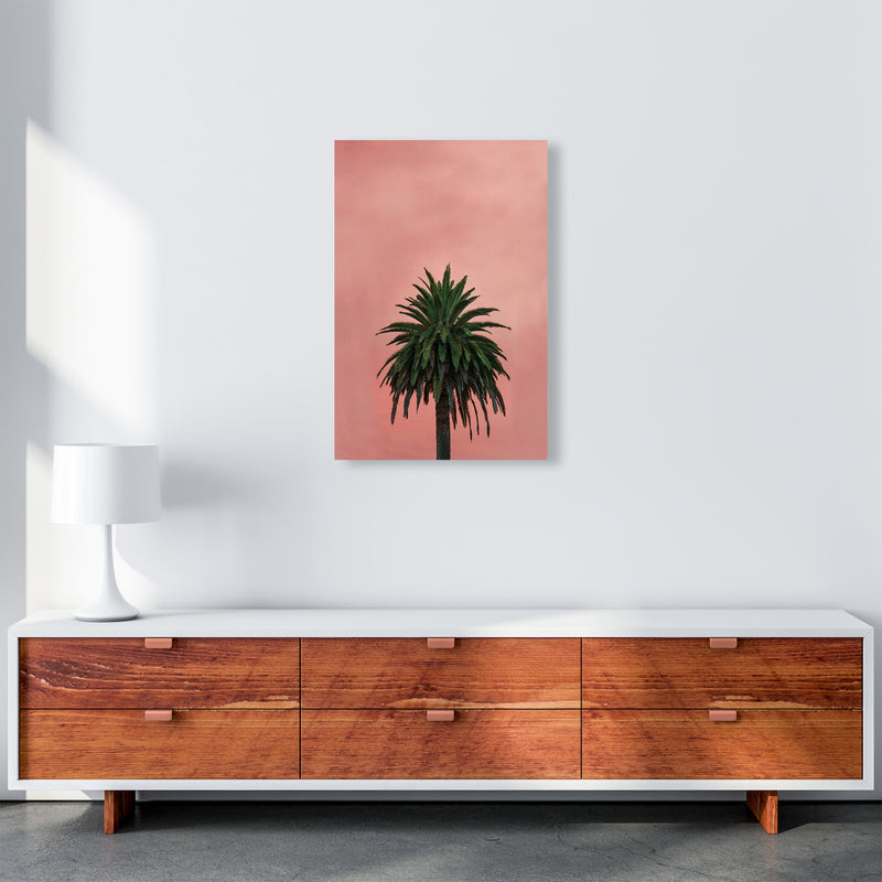 Pink Palm Abstract Art Print by Seven Trees Design A2 Canvas