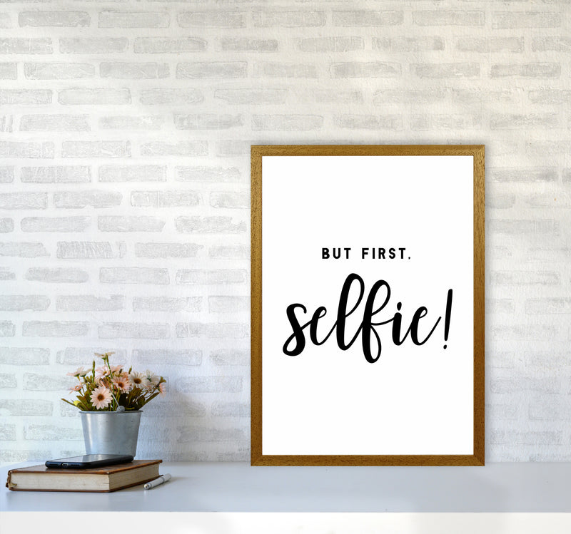 But First Selfie Quote Art Print by Seven Trees Design A2 Print Only