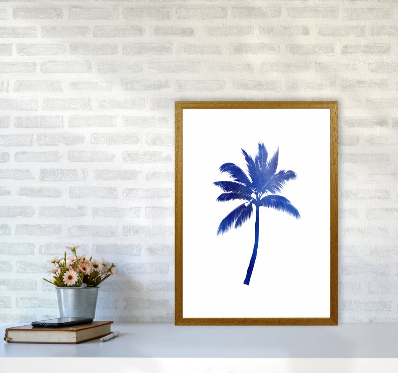 Blue Palm Tree Art Print by Seven Trees Design A2 Print Only