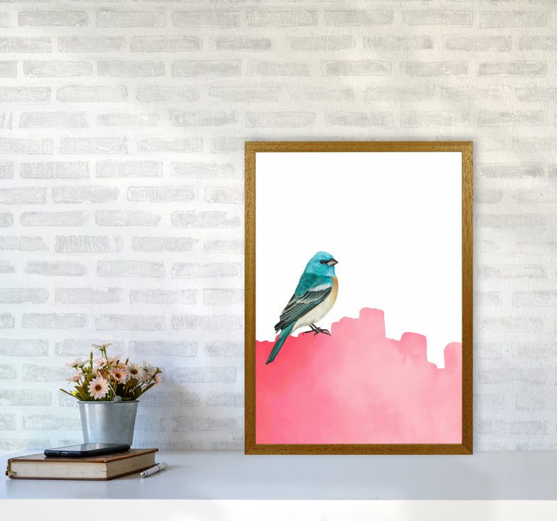 Bird Pink Art Print by Seven Trees Design A2 Print Only