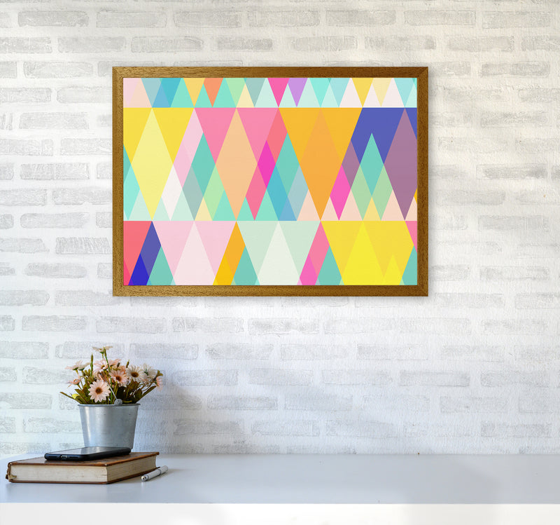 Happy Geometry Abstract Art Print by Seven Trees Design A2 Print Only