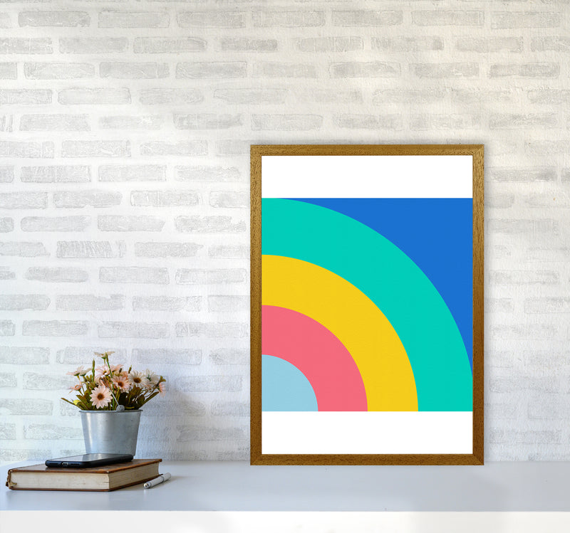 Happy shapes II Rainbow Art Print by Seven Trees Design A2 Print Only