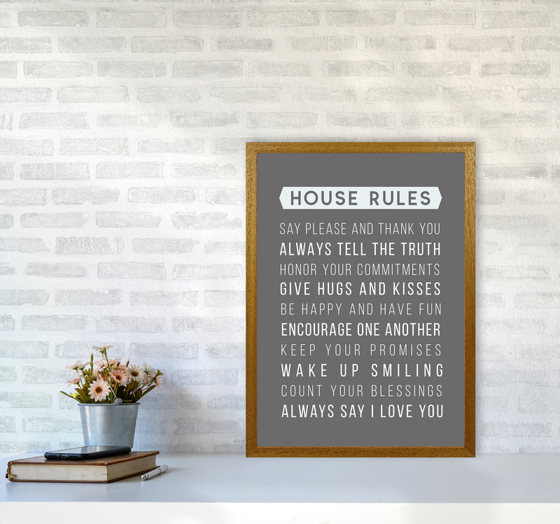 House Rules Quote Art Print by Seven Trees Design A2 Print Only