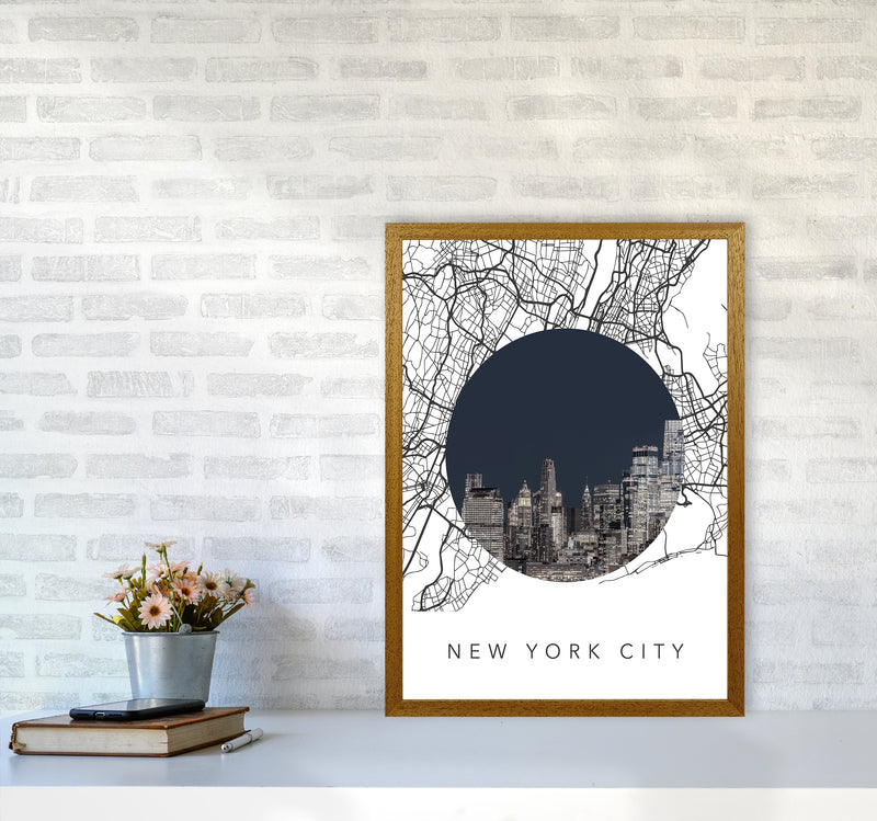 New York City Streets Collage Art Print by Seven Trees Design A2 Print Only