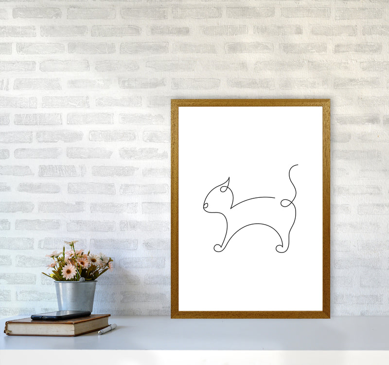 One Line Cat Art Print by Seven Trees Design A2 Print Only