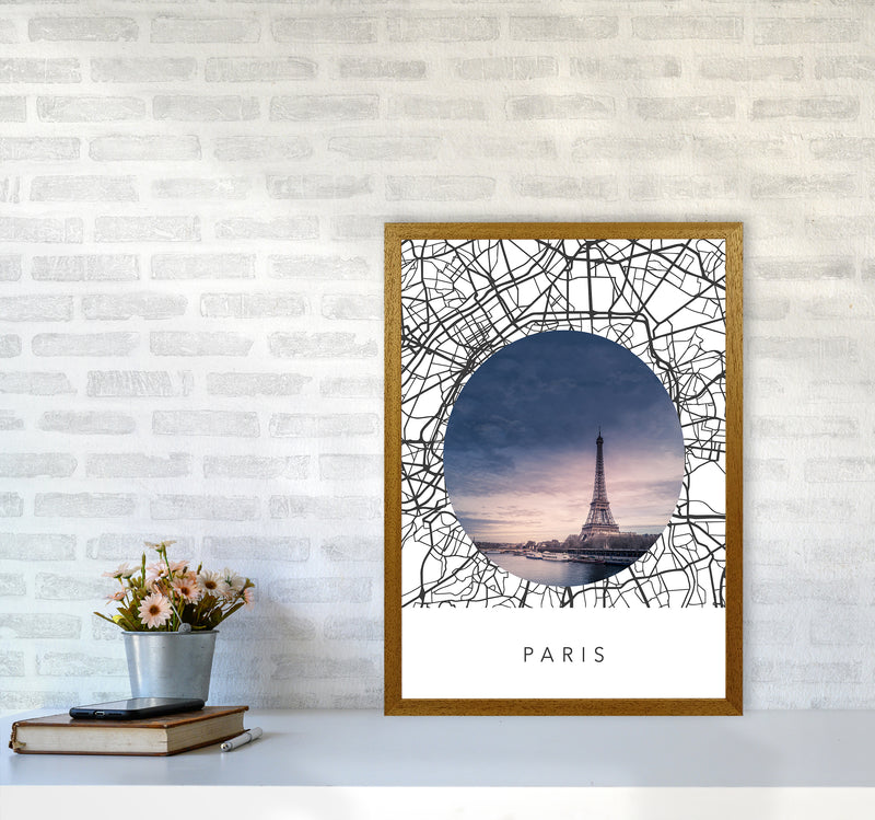 Paris Streets Collage Art Print by Seven Trees Design A2 Print Only