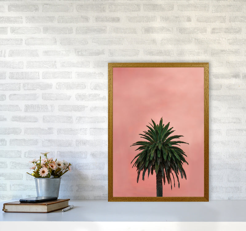 Pink Palm Abstract Art Print by Seven Trees Design A2 Print Only