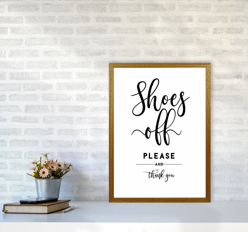 Shoes Off Quote Art Print by Seven Trees Design A2 Print Only