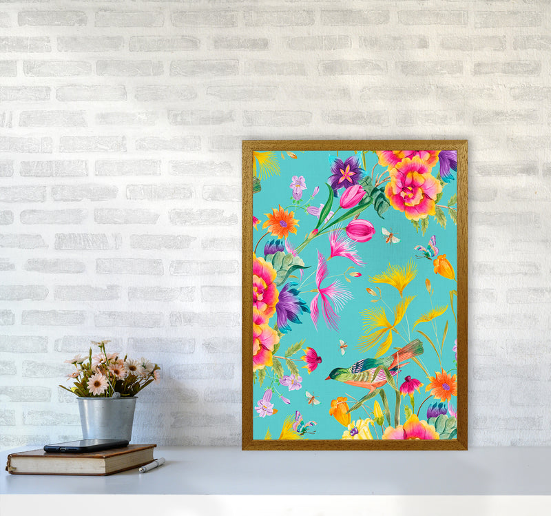 Spring Joy in blue Floral Art Print by Seven Trees Design A2 Print Only