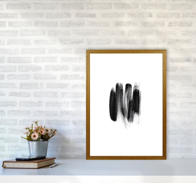 The Black Strokes Abstract Art Print by Seven Trees Design A2 Print Only