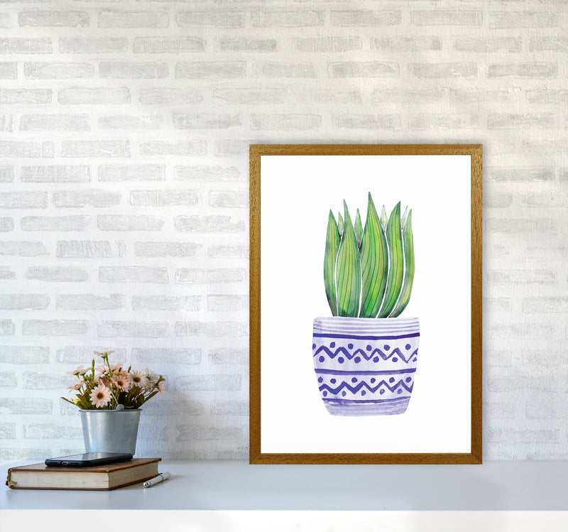 The Blue Succulent Art Print by Seven Trees Design A2 Print Only