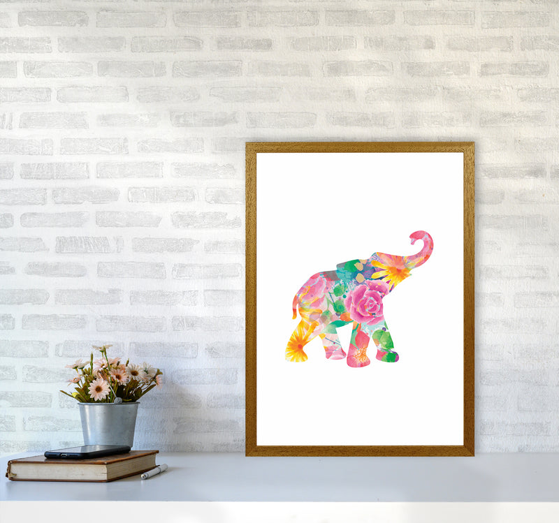 The Floral Elephant Animal Art Print by Seven Trees Design A2 Print Only