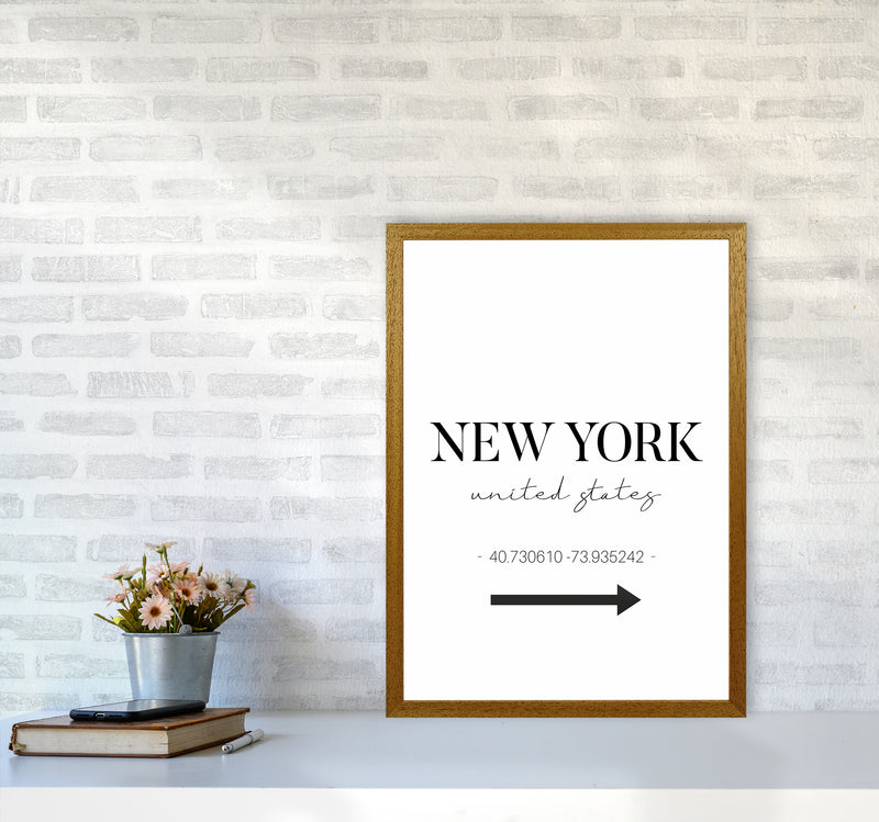 To New York Sign Art Print by Seven Trees Design A2 Print Only