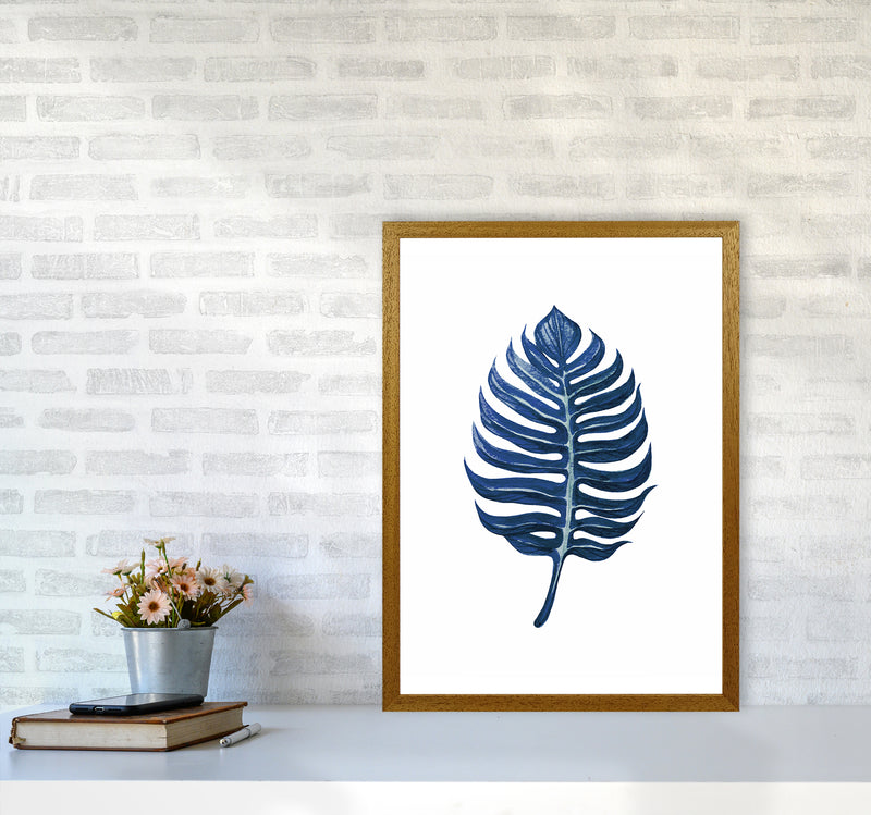 Watercolor Blue Leaf II Art Print by Seven Trees Design A2 Print Only