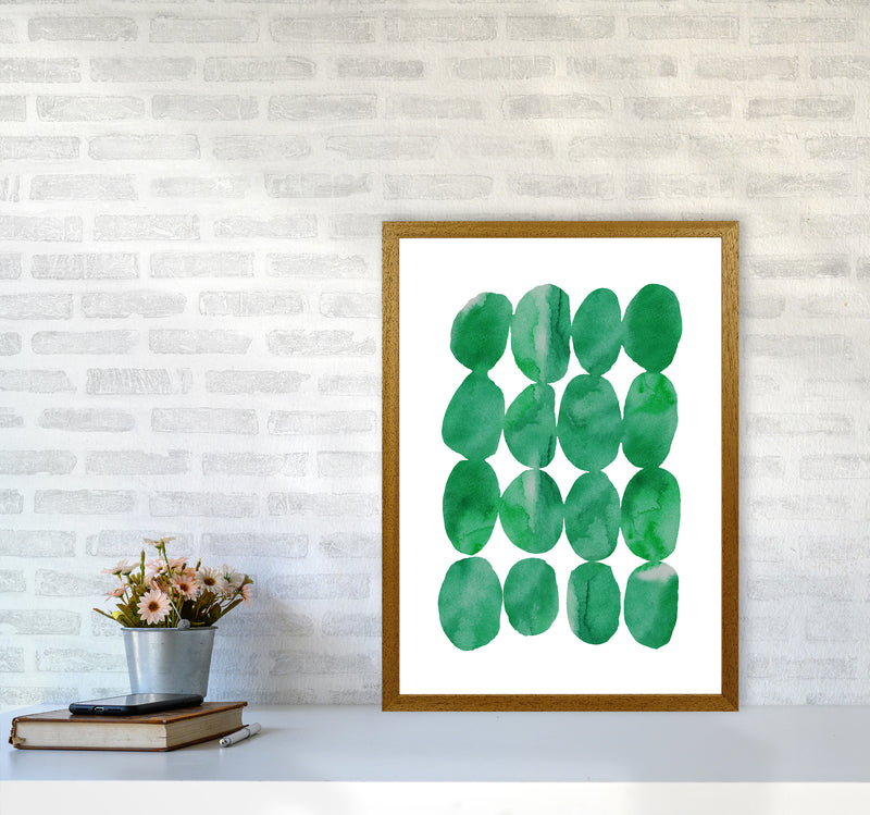 Watercolor Emerald Stones Art Print by Seven Trees Design A2 Print Only