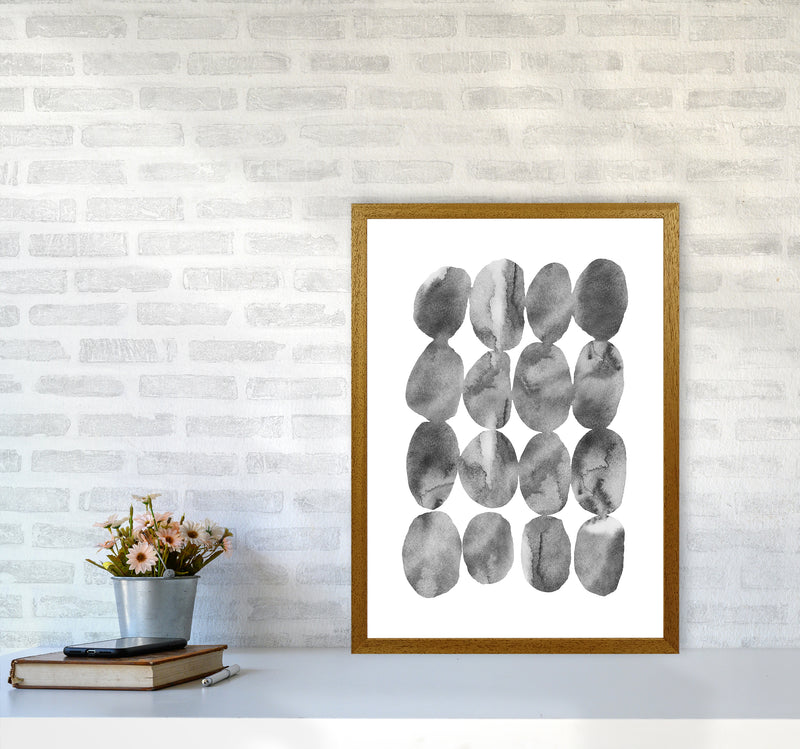 Watercolor Grey Stones Art Print by Seven Trees Design A2 Print Only