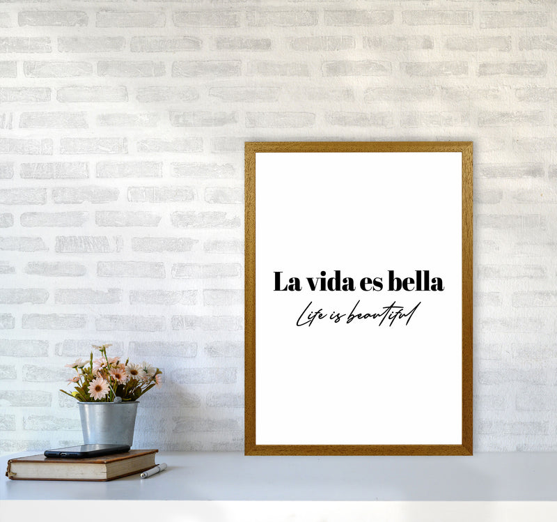 Life is beautiful in Spanish Art Print by Seven Trees Design A2 Print Only