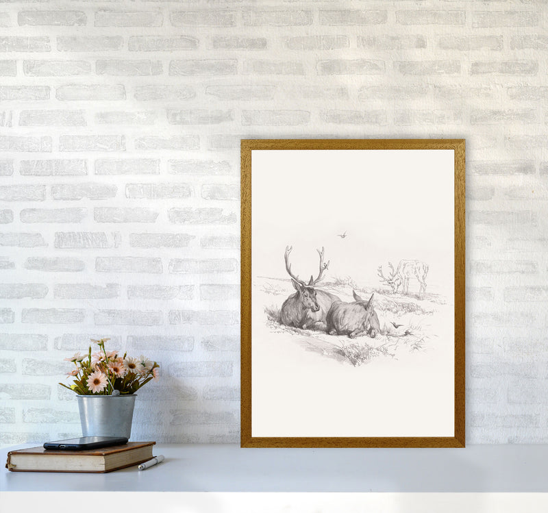Reindeer Chilling Art Print by Seven Trees Design A2 Print Only