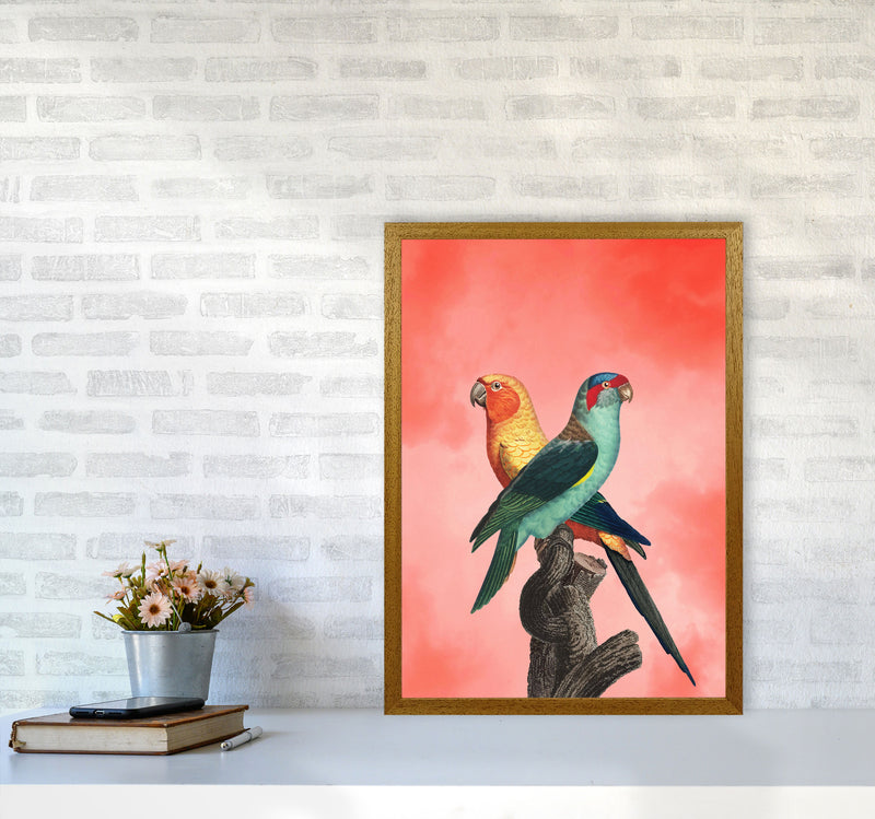 The Birds and the pink sky I Art Print by Seven Trees Design A2 Print Only