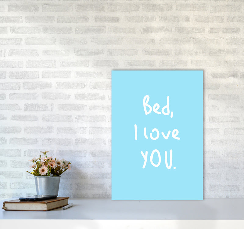 Bed I Love You Quote Art Print by Seven Trees Design A2 Black Frame