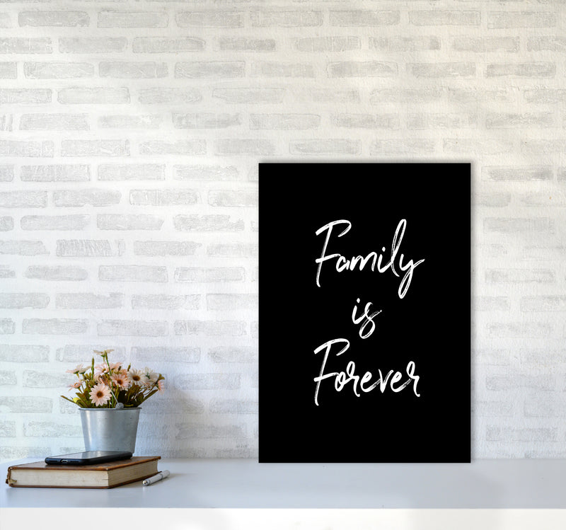 Family is Foreve Quote Art Print by Seven Trees Design A2 Black Frame