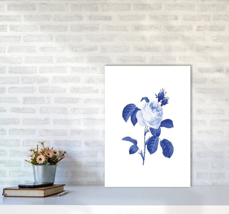 Blue botanic I Art Print by Seven Trees Design A2 Black Frame