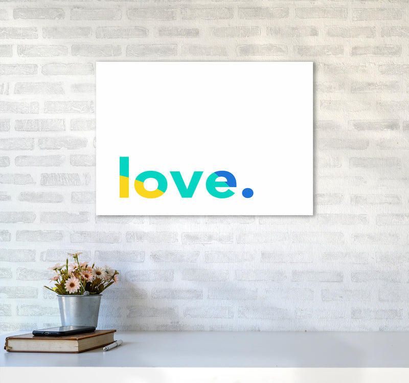Love In Colors Quote Art Print by Seven Trees Design A2 Black Frame