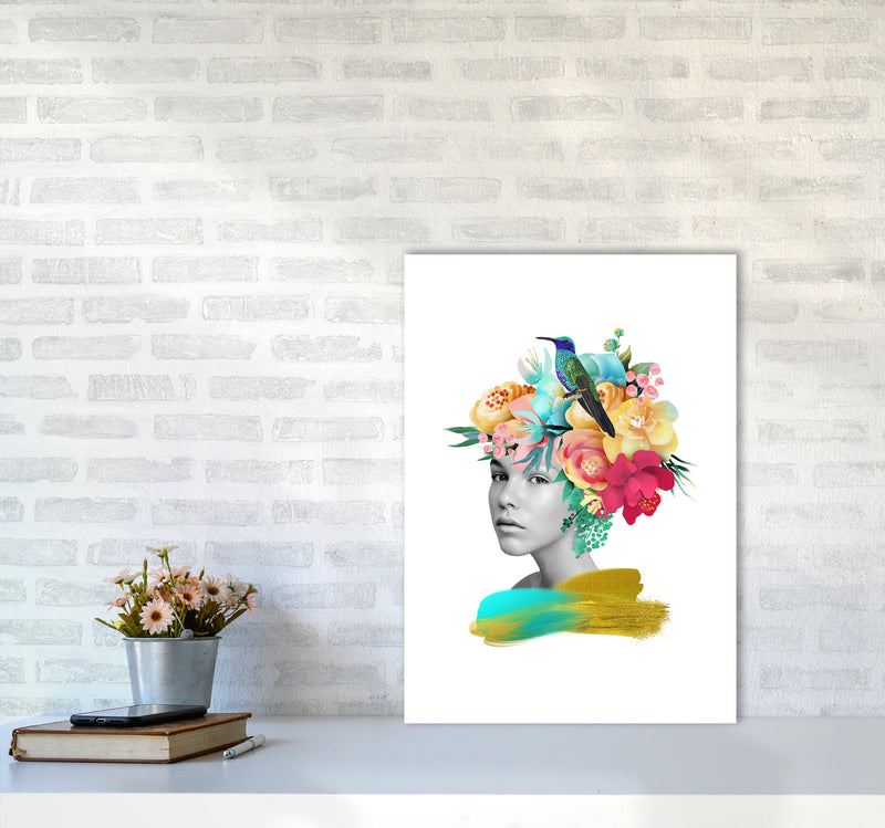 The Girl And The Paradise Art Print by Seven Trees Design A2 Black Frame