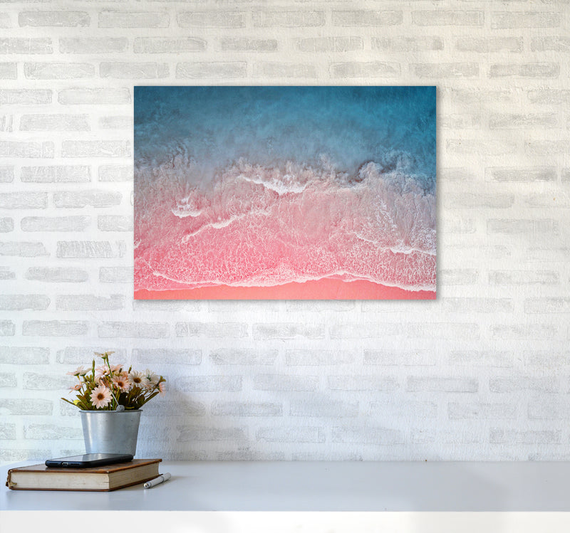 The Pink Ocean Photography Art Print by Seven Trees Design A2 Black Frame