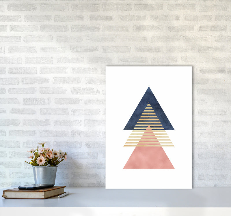 The Triangles Art Print by Seven Trees Design A2 Black Frame