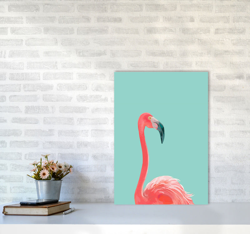 Flamingo In The Sky Art Print by Seven Trees Design A2 Black Frame