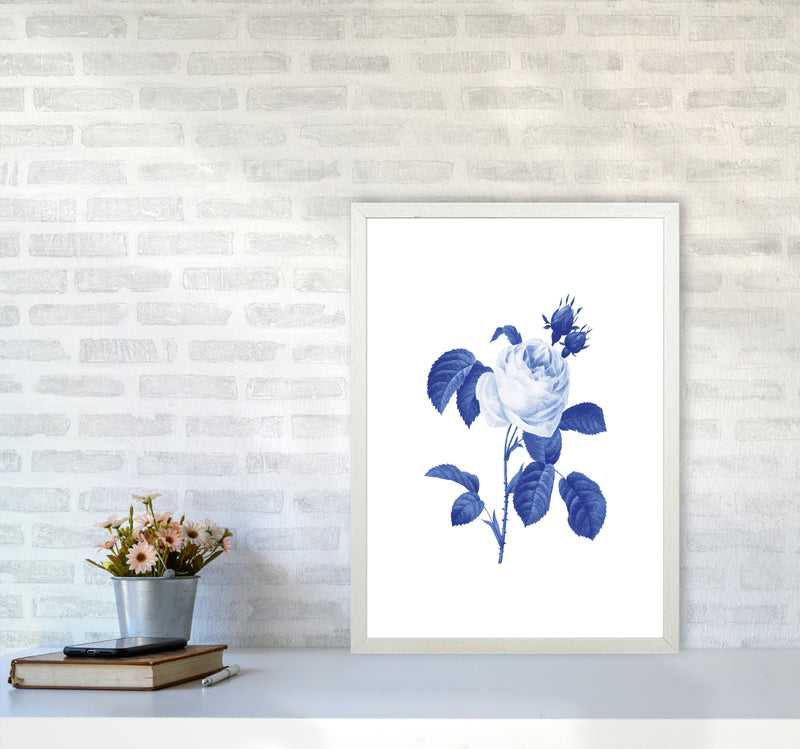 Blue botanic I Art Print by Seven Trees Design A2 Oak Frame