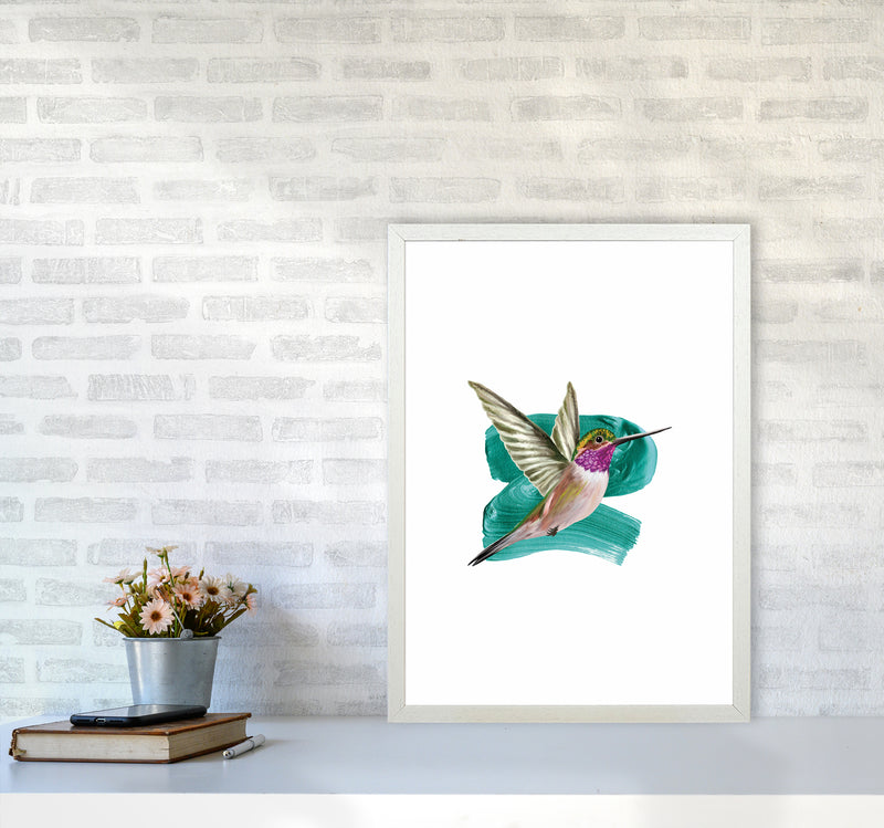 Modern Humingbird I Art Print by Seven Trees Design A2 Oak Frame