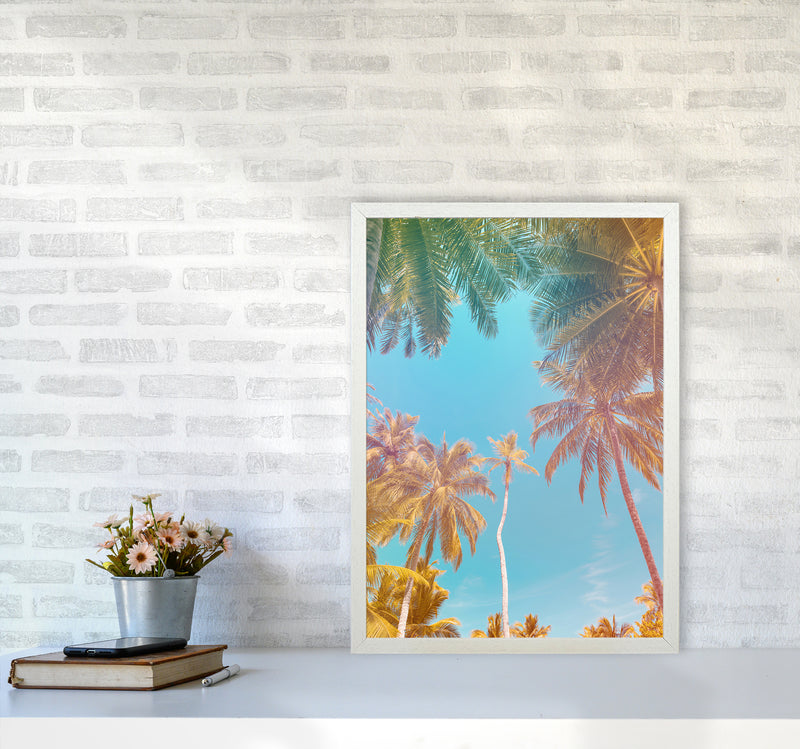 Palms Paradise Art Print by Seven Trees Design A2 Oak Frame