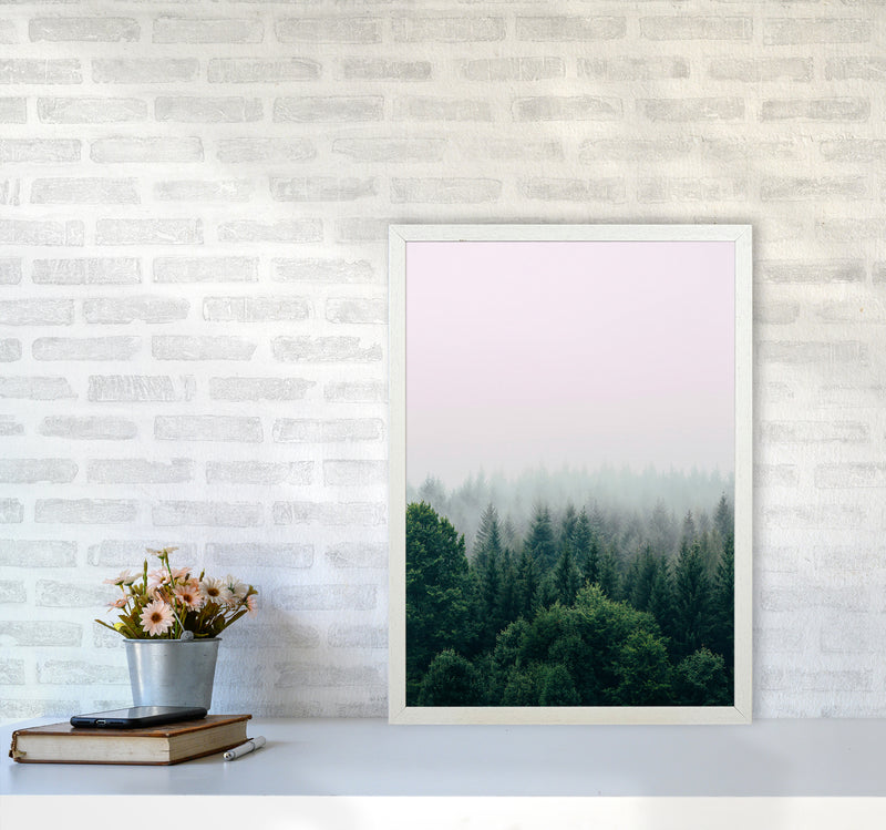 The Fog And The Forest I Photography Art Print by Seven Trees Design A2 Oak Frame