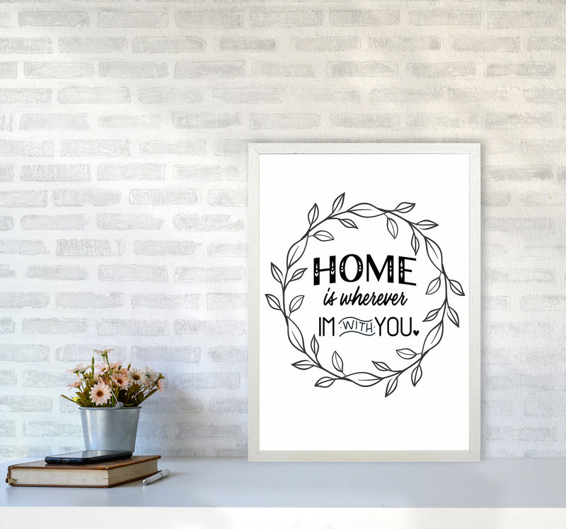 Home With You Art Print by Seven Trees Design A2 Oak Frame