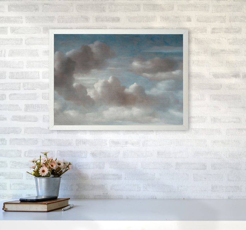 The Clouds Painting Art Print by Seven Trees Design A2 Oak Frame