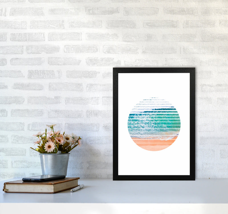 Geometric Ocean Art Print by Seven Trees Design A3 White Frame
