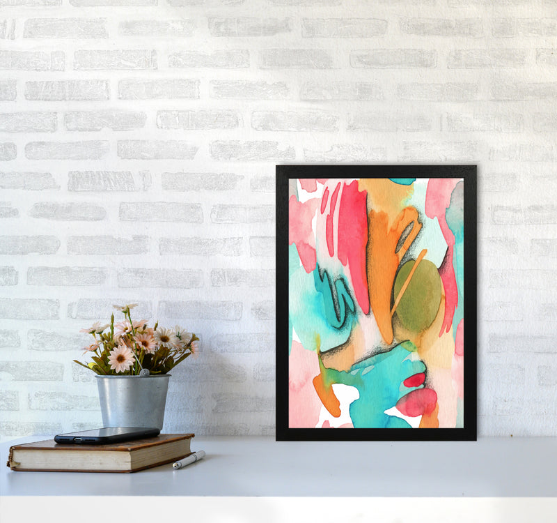 Abstract Watercolor Art Print by Seven Trees Design A3 White Frame