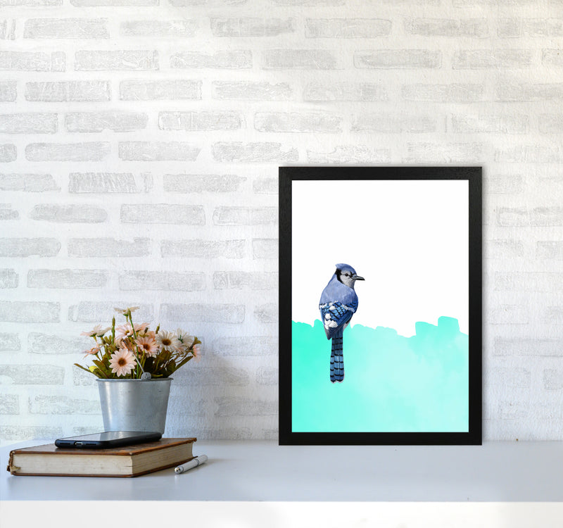 Bird Blue Art Print by Seven Trees Design A3 White Frame