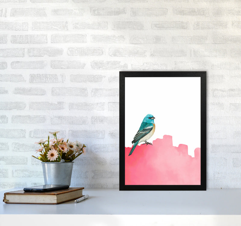 Bird Pink Art Print by Seven Trees Design A3 White Frame